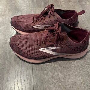 Brooks Women’s Levitate Running Shoes - Burgundy with Pink Accents